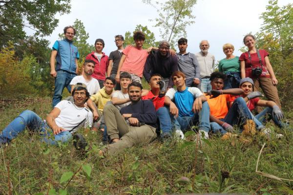 Die Biosphere Volunteer beim Pflegeeinsatz in Bad Vöslau am Vormittag des 5. Oktober 2017