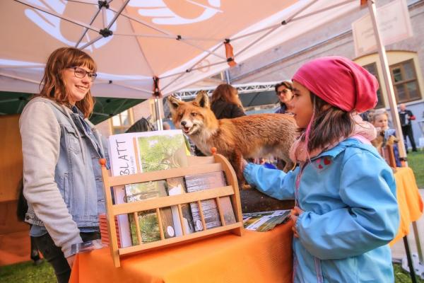 Auch beim Infostand des Biosphärenpark Wienerwald atanden die MitarbeiterInnen den BesucherInnen für Fragen zur Verfügung.