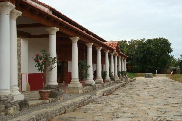 Holzsäulen der Römertherme Carnuntum