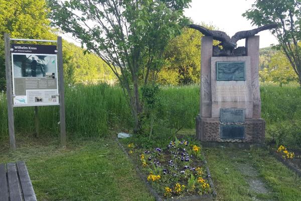 Denkmal von Wilhelm Kress, dem österreichischen Konstrukteur und Flugpionier.