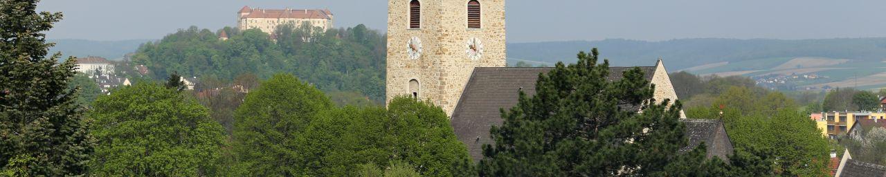 Blick auf Kirche Maria Anzbach