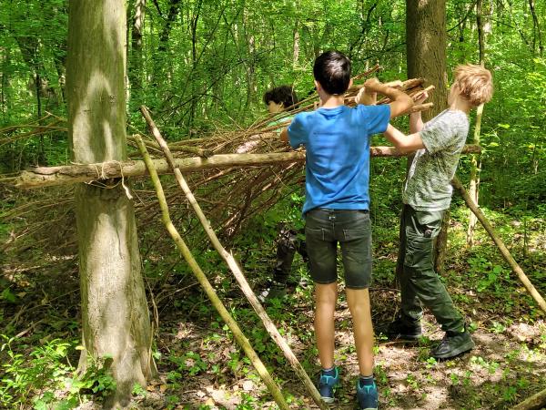 Kinder im Wald