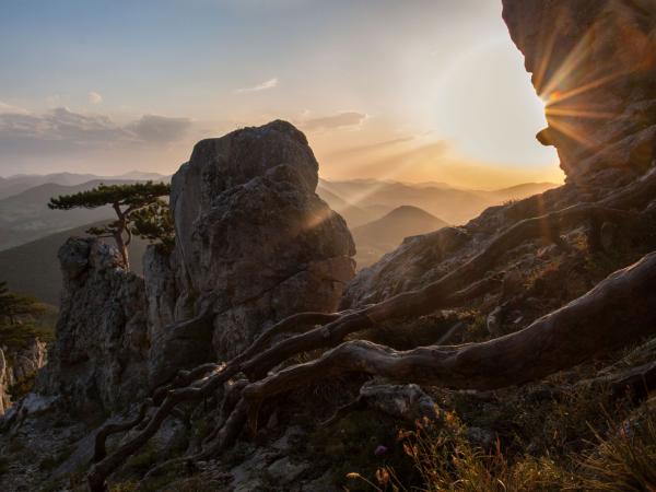 Berge im Sonnenlicht