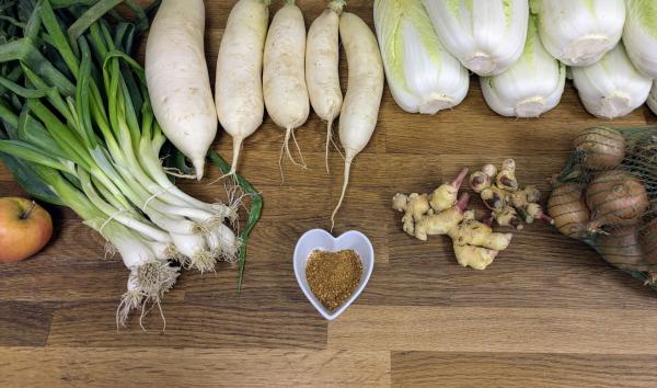 Zutaten für Kimchi