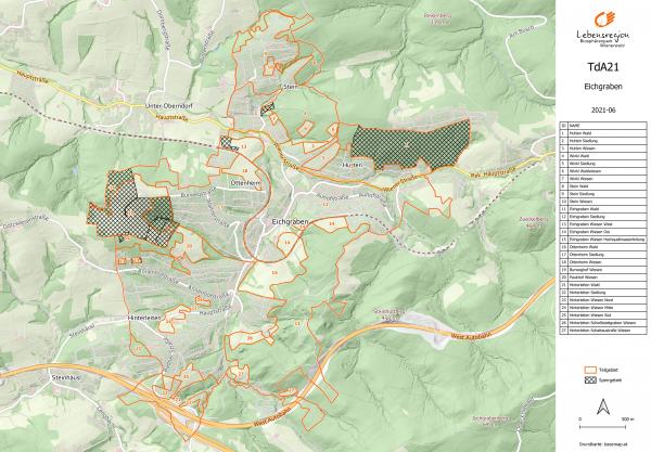TdA21 Kartierungsgebiet - Basiskarte
