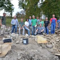 KursteilnehmerInnen Trockensteinmauer Kurs September 2016