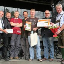 Wiesenmeister 2017: Engelbert Grasel im Bild mit LAbg. Bgm. Josef Balber (Altenmarkt), Dr. Herbert Greisberger (BPWW), Dr. Josef Greimler (Uni Wien), DI Alexander Mrkvicka (MA49), Bgm. DI Ludwig Köck (Alland), LAbg. Bgm. Christoph Kainz (Pfaffstätten)