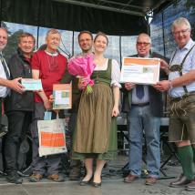 Wiesenmeister 2017: Regina Pechhacker im Bild mit LAbg. Bgm. Josef Balber (Altenmarkt), Dr. Herbert Greisberger (BPWW), Dr. Josef Greimler (Uni Wien), DI Alexander Mrkvicka (MA49), Bgm. DI Ludwig Köck (Alland), LAbg. Bgm. Christoph Kainz (Pfaffstätten)