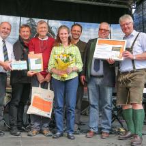 Wiesenmeister 2017: Martina Stigler im Bild mit LAbg. Bgm. Josef Balber (Altenmarkt), Dr. Herbert Greisberger (BPWW), Dr. Josef Greimler (Uni Wien), DI Alexander Mrkvicka (MA49), Bgm. DI Ludwig Köck (Alland), LAbg. Bgm. Christoph Kainz (Pfaffstätten)