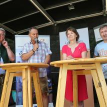 LAbg. Christoph Kainz, Forstdirektor der Stadt Wien (MA49) DI Andreas Januskovecz, Leiterin der MA 22, Wiener Umweltschutzabteilung Dr. Katrin Büchl-Krammerstätter und Biosphärenpark-Direktor Dr. Herbert Greisberger hießen die rund 1.200 Gäste am Tag der Artenvielfalt 2018 im Lainzer Tiergarten willkommen.