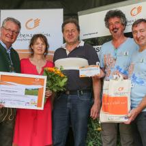 Wilhelm Hauser - Wiesenmeister 2018 (Mähwiese, Klosterneuburg) - im Bild mit (v.l.n.r) LAbg. Bgm. Christoph Kainz (Pfaffstätten), Leiterin MA 22 Dr. Karin Büchl-Krammerstätter, Dr. Thomas Wbrka, Biosphärenpark-Direktor Dr. Herbert Greisberger